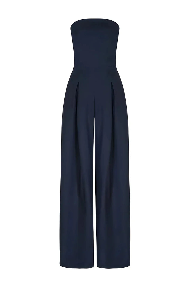 Women's Strapless Jumpsuit - Sculpted Silhouette & Elegant Fit