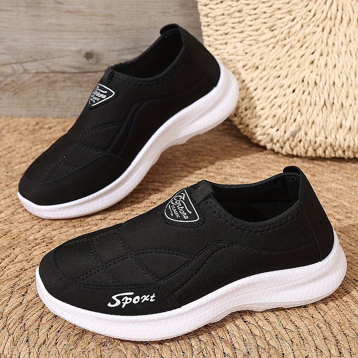 Women's Breathable Slip-On Walking Sneakers - All-Day Comfort