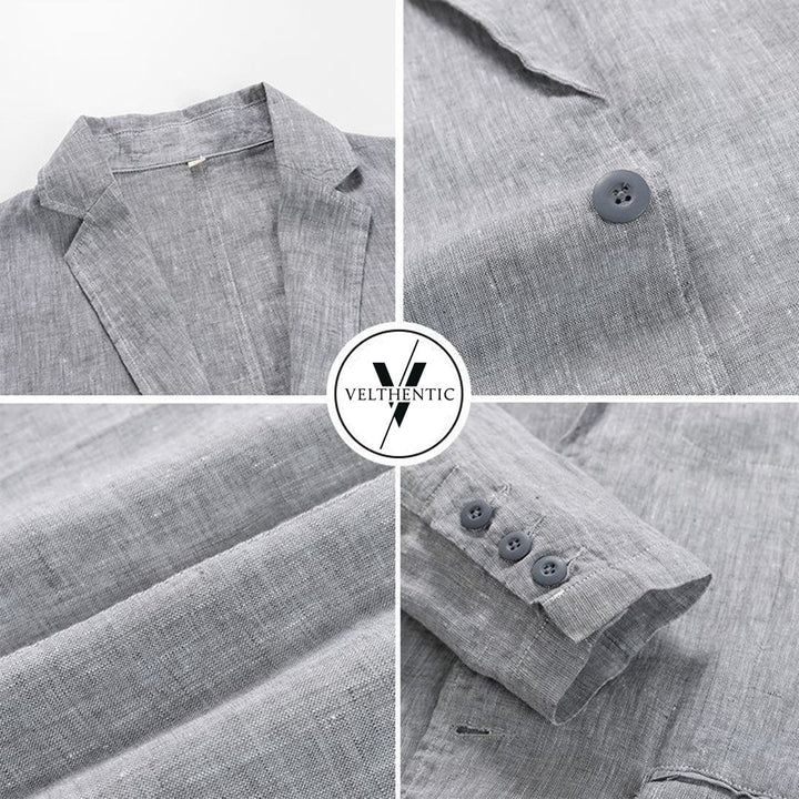 Men's Linen Blazer – Unstructured Two-Button Summer Sport Coat