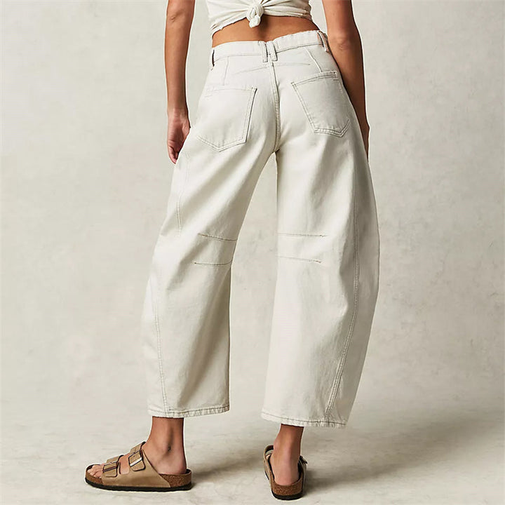 Women's Cotton Wide-Leg Jeans - Effortless Everyday Style