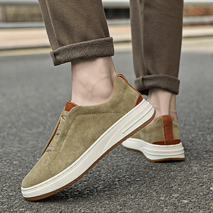 Men's Suede Slip-On Sneakers – Cushioned Everyday Trainers