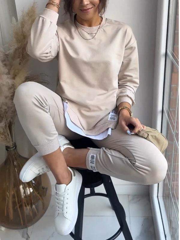 Women's Casual Sweatshirt & Jogger Set - Everyday Lounging