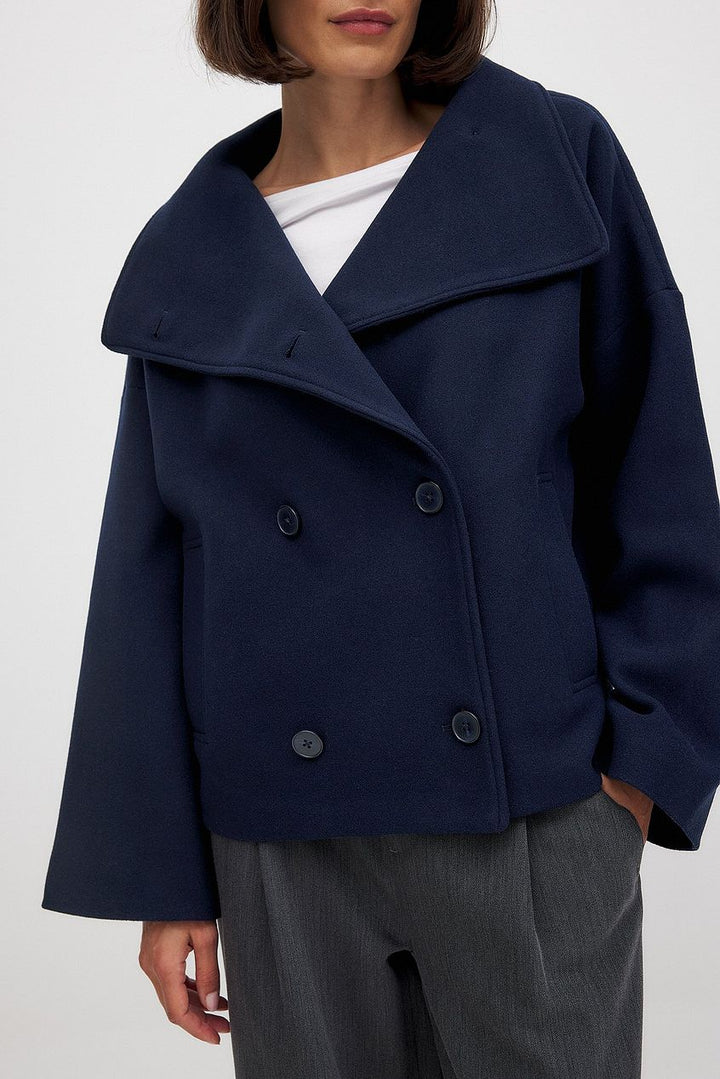 Women's Cotton-Polyester Double-Breasted Trench Coat