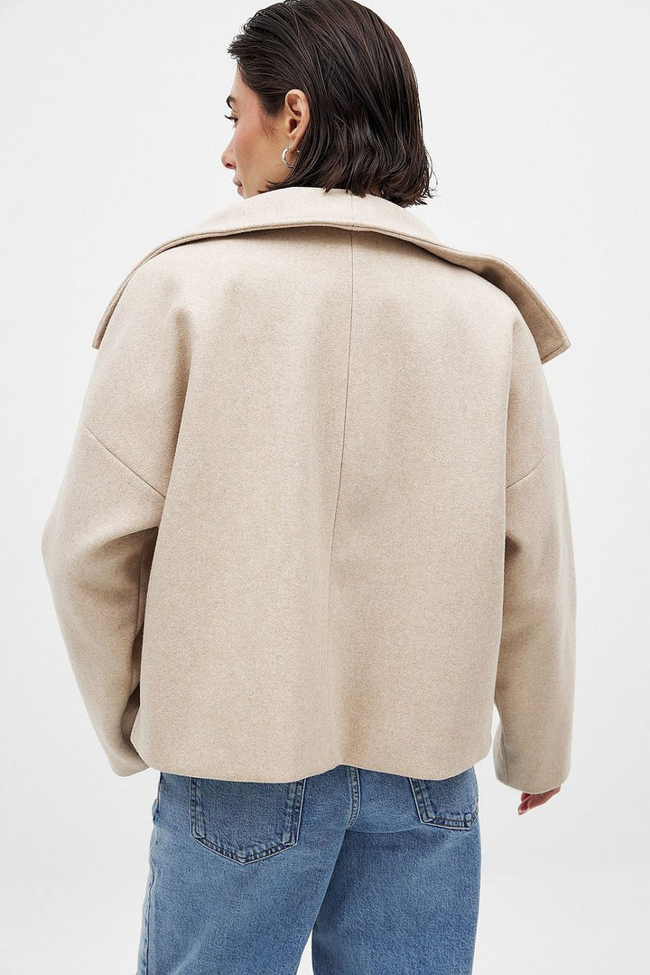 Women's Cotton-Polyester Double-Breasted Trench Coat