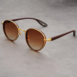 Men's Round Sunglasses – Vintage Frame, Gradient UV400 Lenses