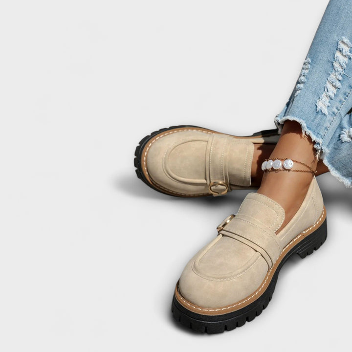 Women's Everyday Moccasins with Round Toe - Casual Comfort