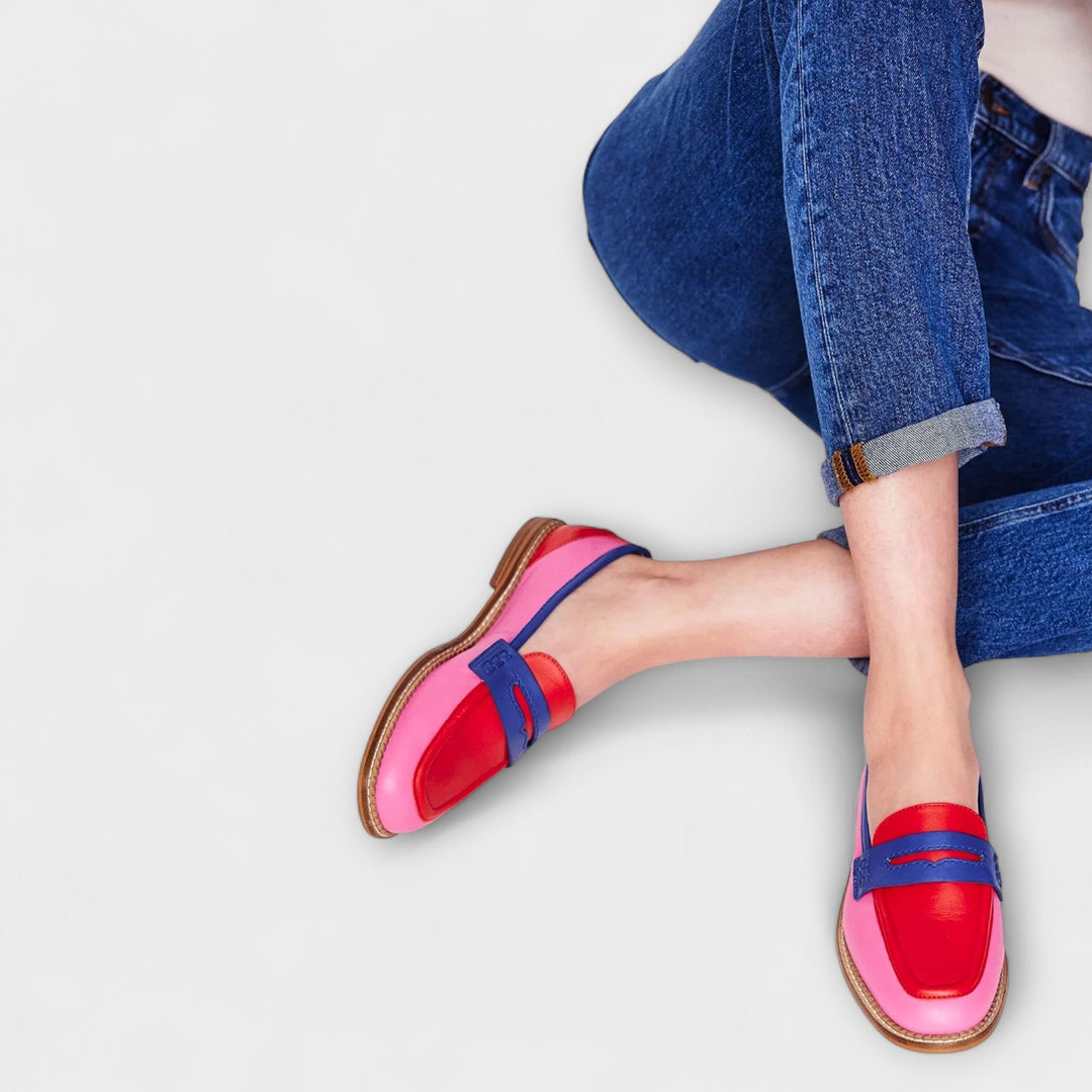 Women's Colorful Pattern Round Toe Loafers - Everyday Comfort