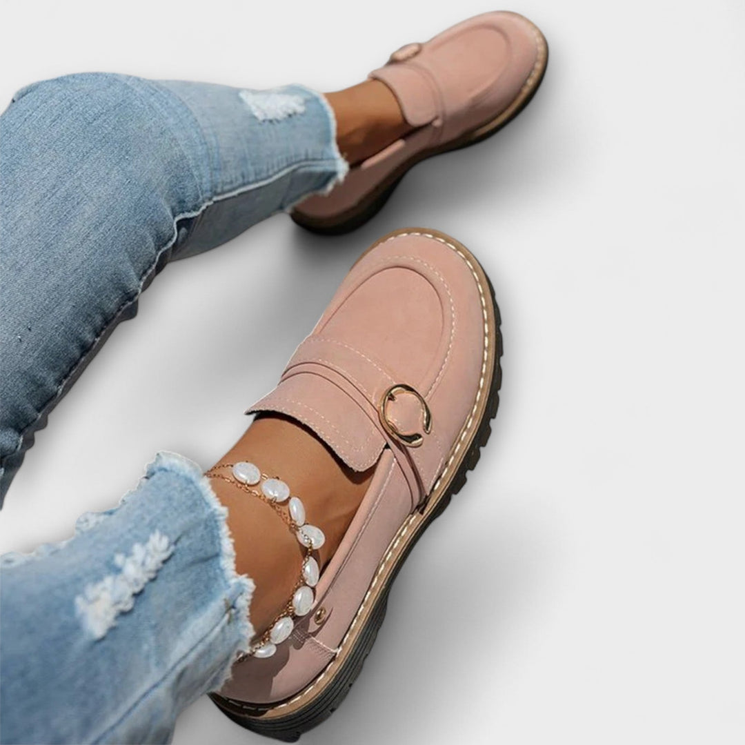 Women's Everyday Moccasins with Round Toe - Casual Comfort