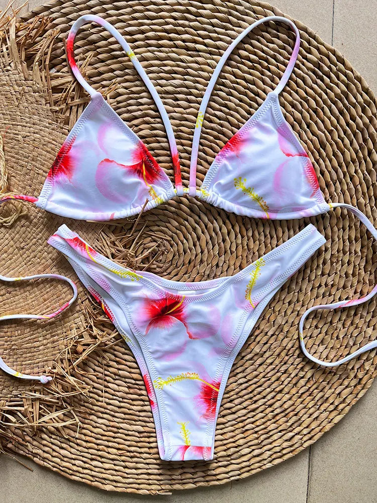 Women's Floral Brazilian Bikini - Effortless Beach Style & Comfort