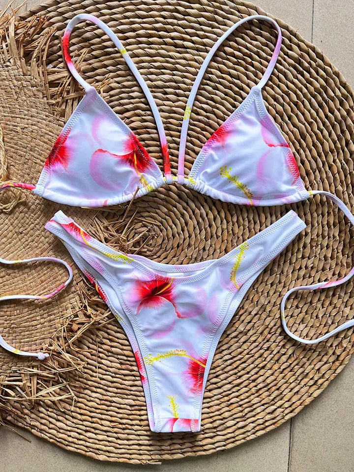 Women's Floral Brazilian Bikini - Effortless Beach Style & Comfort