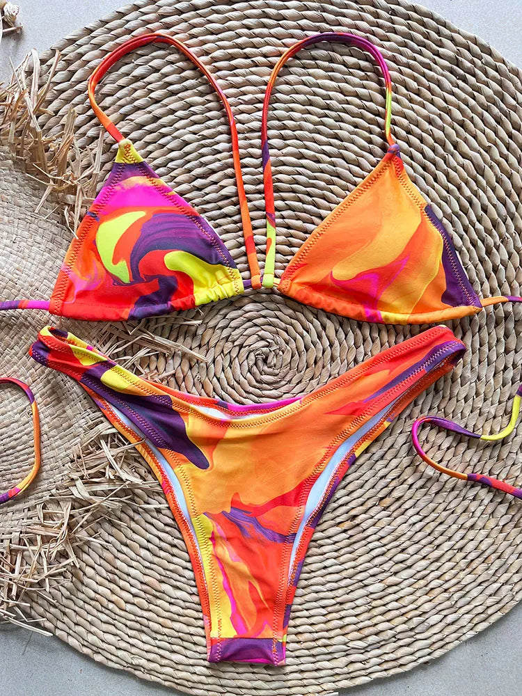 Women's Floral Brazilian Bikini - Effortless Beach Style & Comfort