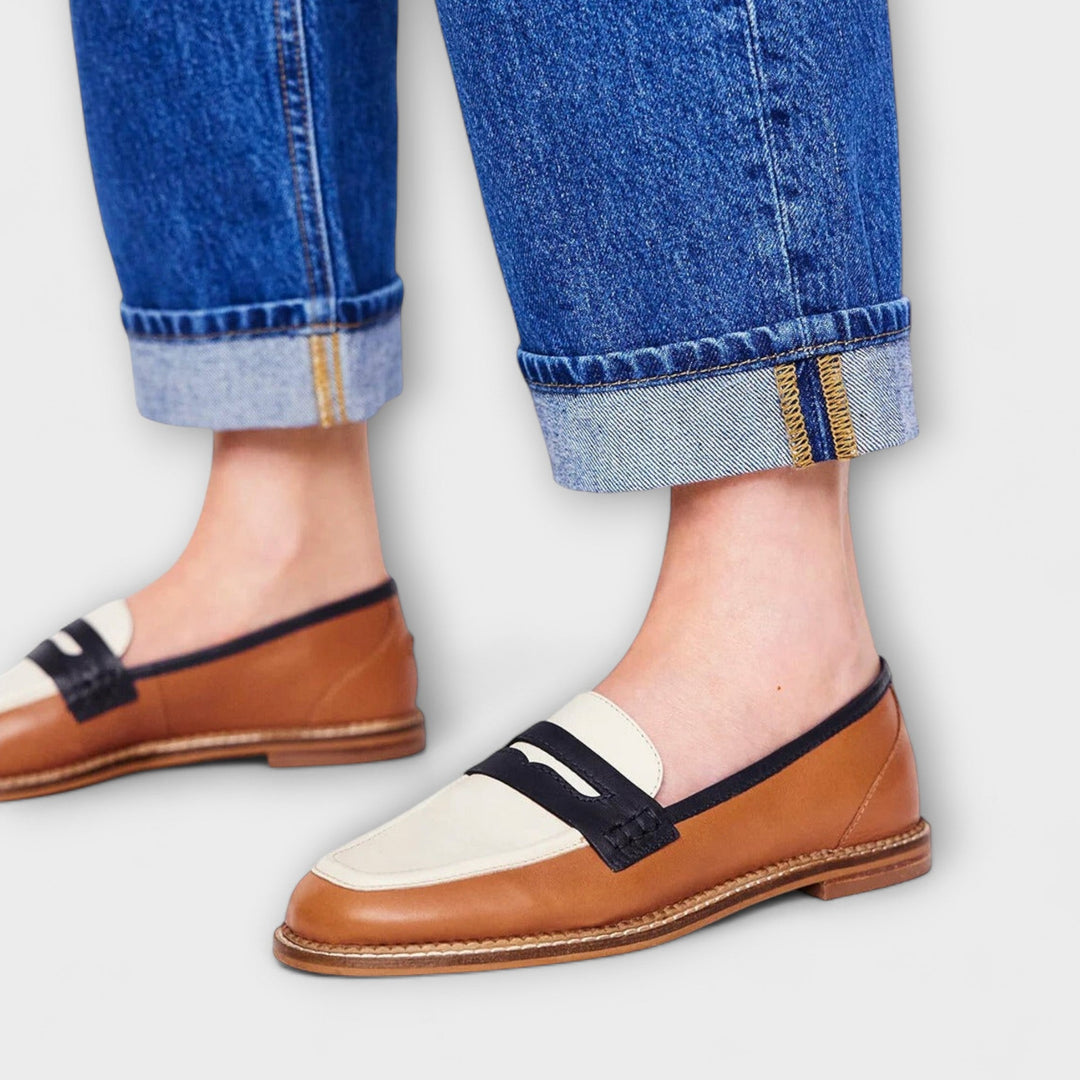 Women's Brown PU Leather Loafer - Effortless Everyday Style