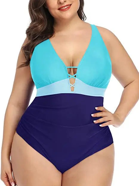 Women's V-Neck Swimsuit – Elegant & Flattering Beach Style
