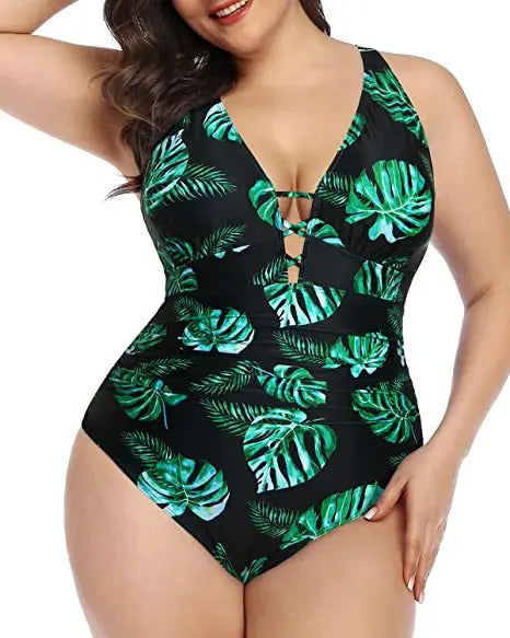 Women's V-Neck Swimsuit – Elegant & Flattering Beach Style