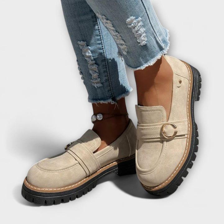 Women's Everyday Moccasins with Round Toe - Casual Comfort