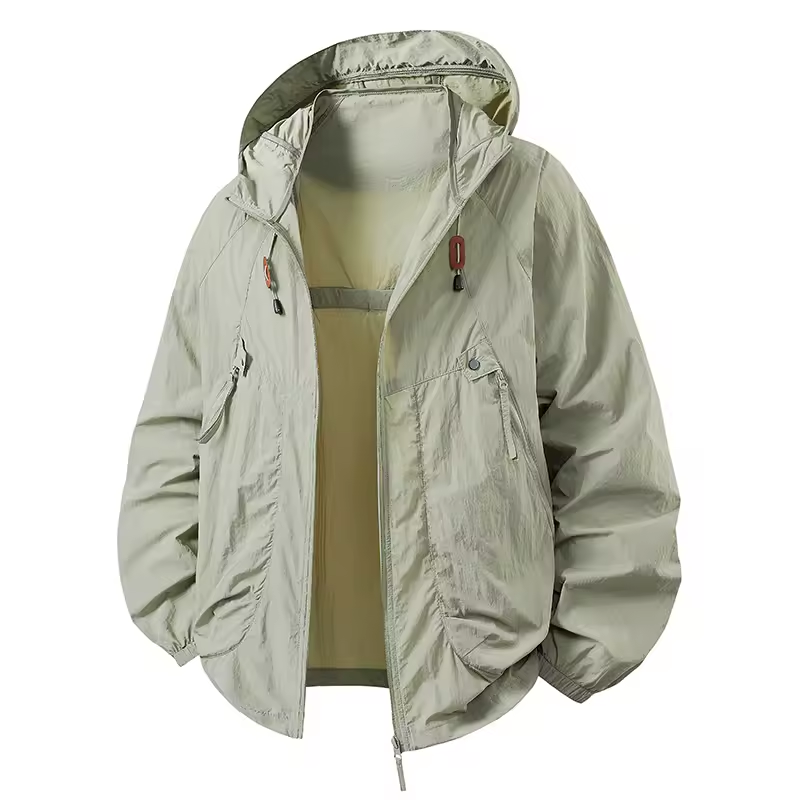 Women's Waterproof Windbreaker Jacket with Adjustable Hood