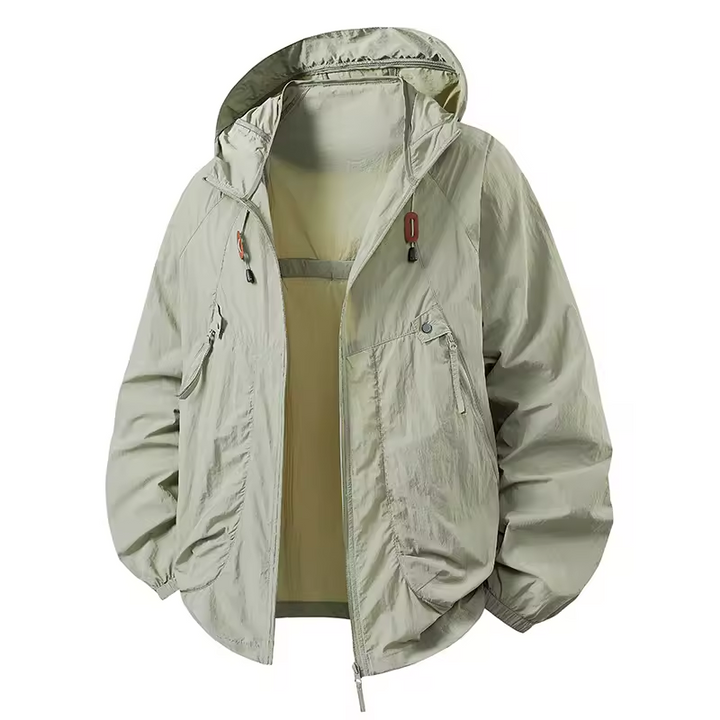 Women's Waterproof Windbreaker Jacket with Adjustable Hood