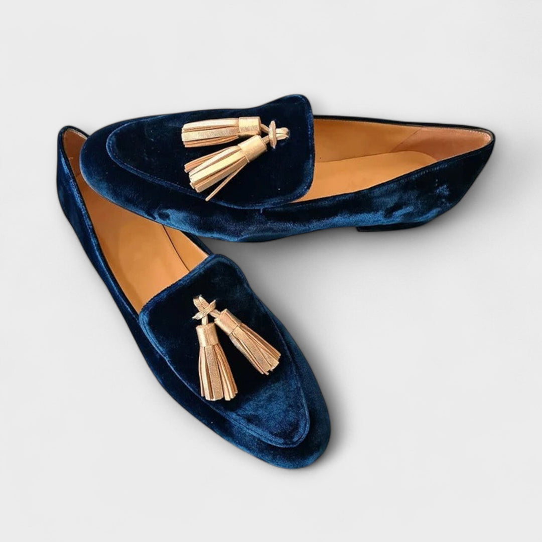 Women's Vintage Inspired Loafers with Decorative Loops
