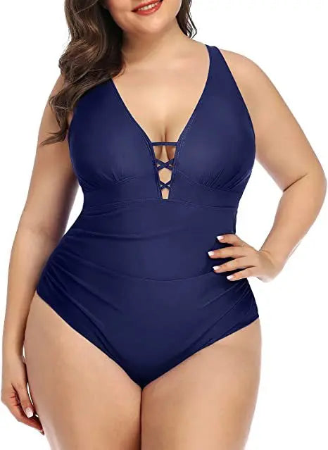 Women's V-Neck Swimsuit – Elegant & Flattering Beach Style