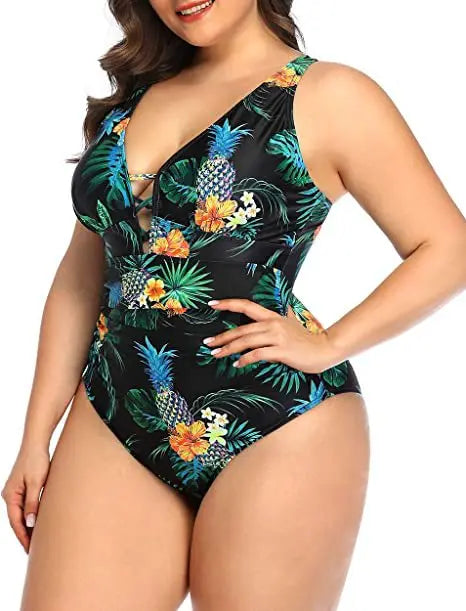 Women's V-Neck Swimsuit – Elegant & Flattering Beach Style