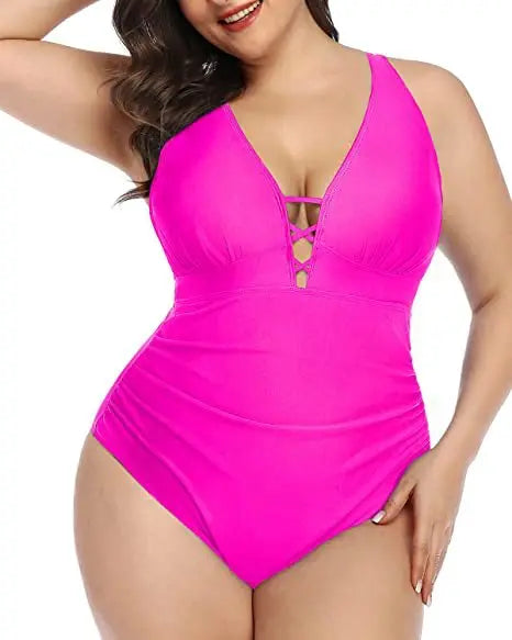 Women's V-Neck Swimsuit – Elegant & Flattering Beach Style