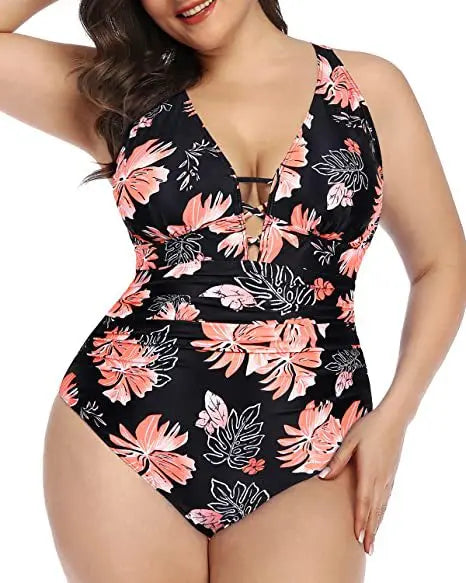 Women's V-Neck Swimsuit – Elegant & Flattering Beach Style