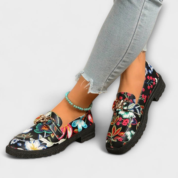 Women's Colorful Floral Loafers - Perfect for Casual Outings