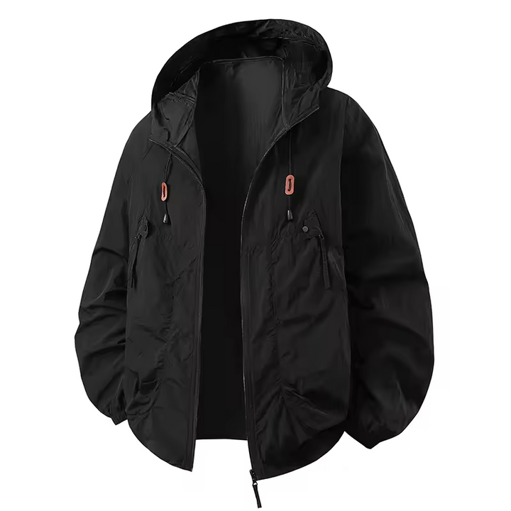 Women's Waterproof Windbreaker Jacket with Adjustable Hood
