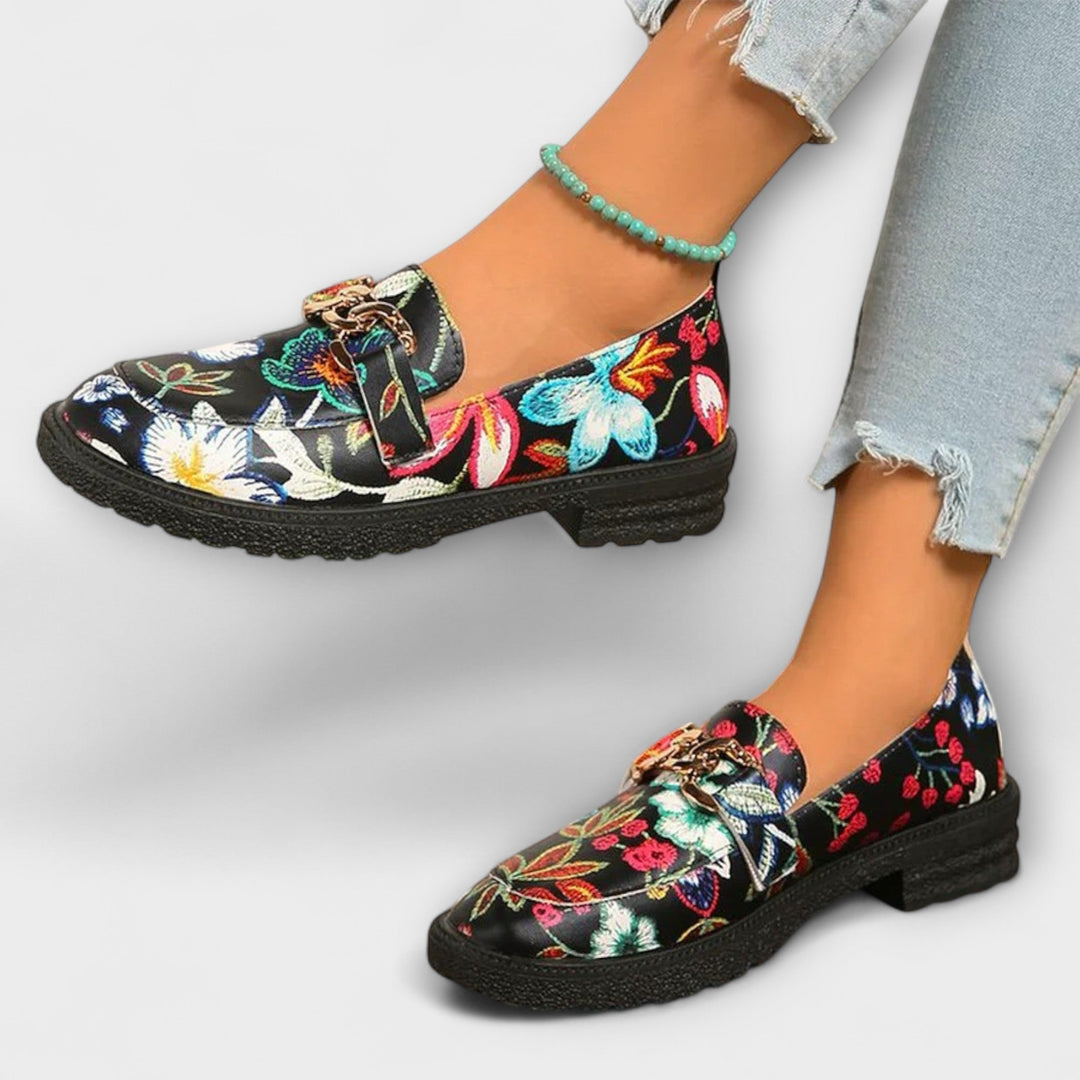 Women's Colorful Floral Loafers - Perfect for Casual Outings
