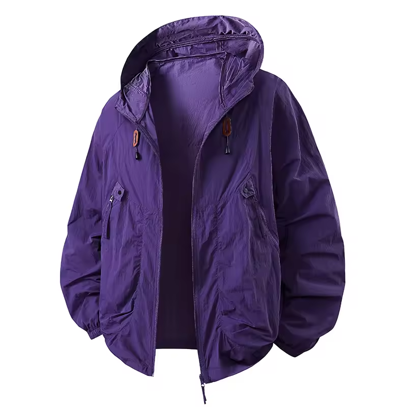 Women's Waterproof Windbreaker Jacket with Adjustable Hood