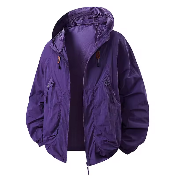 Women's Waterproof Windbreaker Jacket with Adjustable Hood