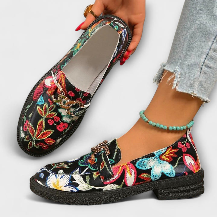 Women's Colorful Floral Loafers - Perfect for Casual Outings
