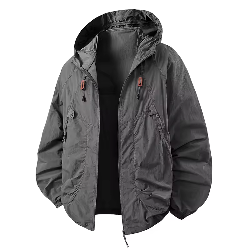 Women's Waterproof Windbreaker Jacket with Adjustable Hood