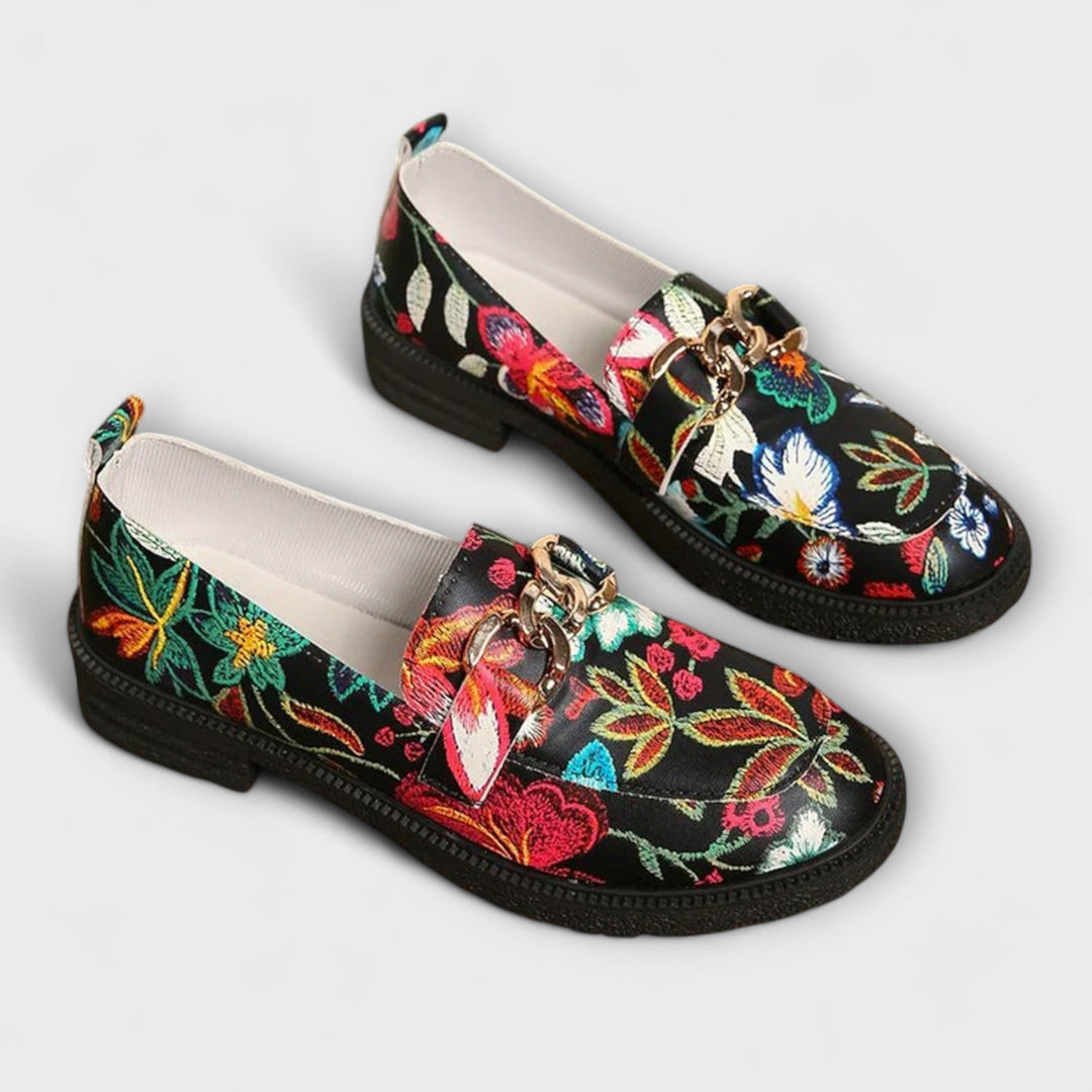 Women's Colorful Floral Loafers - Perfect for Casual Outings
