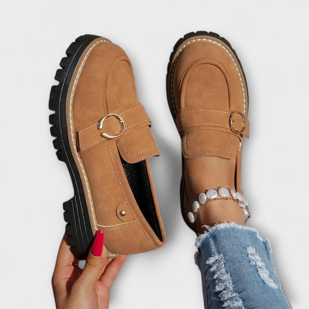 Women's Everyday Moccasins with Round Toe - Casual Comfort