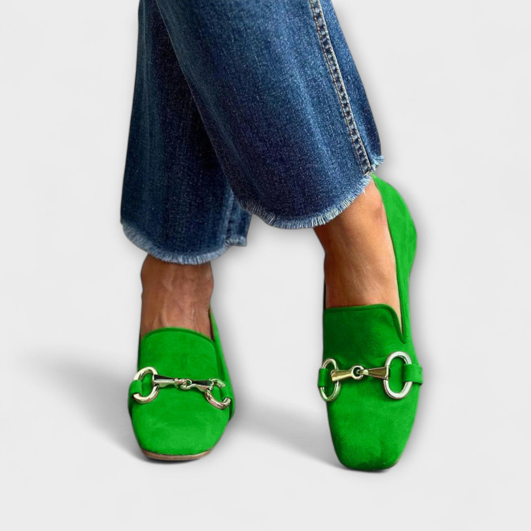 Women's Taliah Ballerina Flats with Square Toe & Buckle