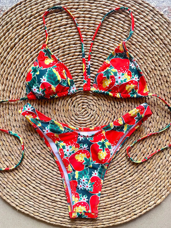 Women's Floral Brazilian Bikini - Effortless Beach Style & Comfort
