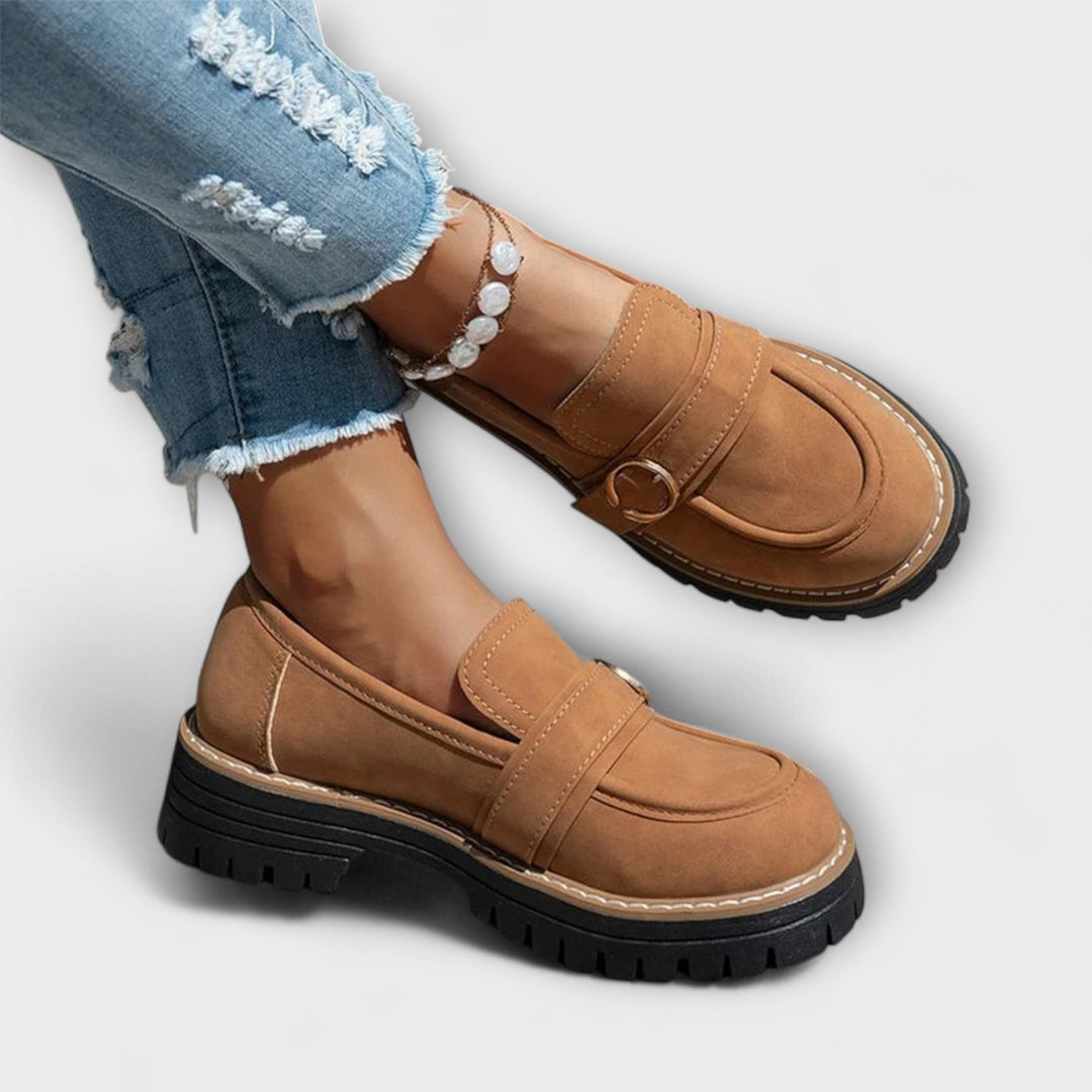 Women's Everyday Moccasins with Round Toe - Casual Comfort