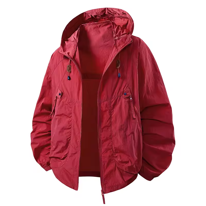 Women's Waterproof Windbreaker Jacket with Adjustable Hood