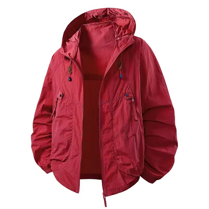 Women's Waterproof Windbreaker Jacket with Adjustable Hood