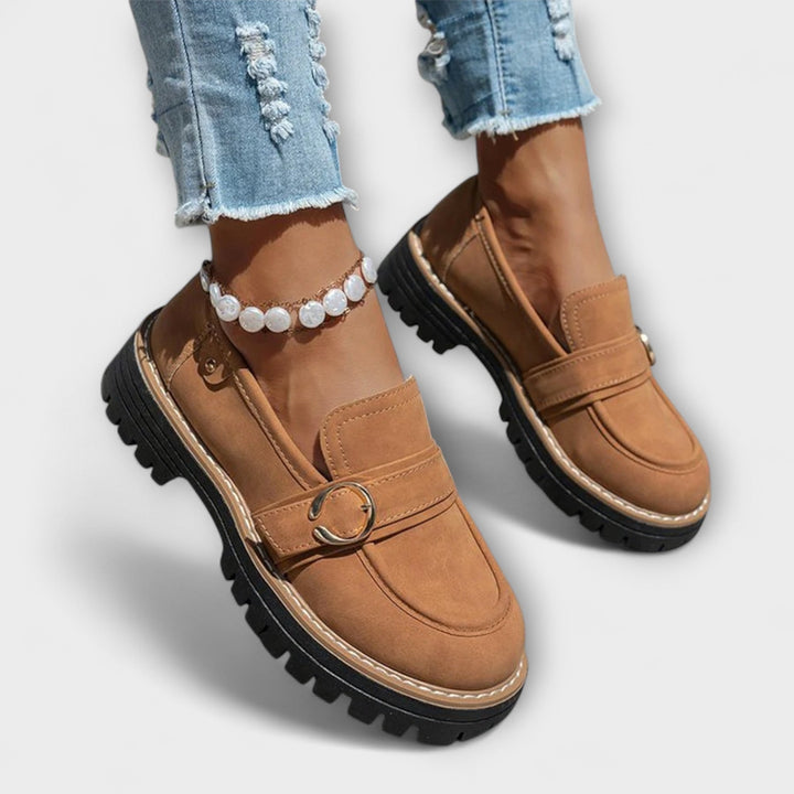Women's Everyday Moccasins with Round Toe - Casual Comfort
