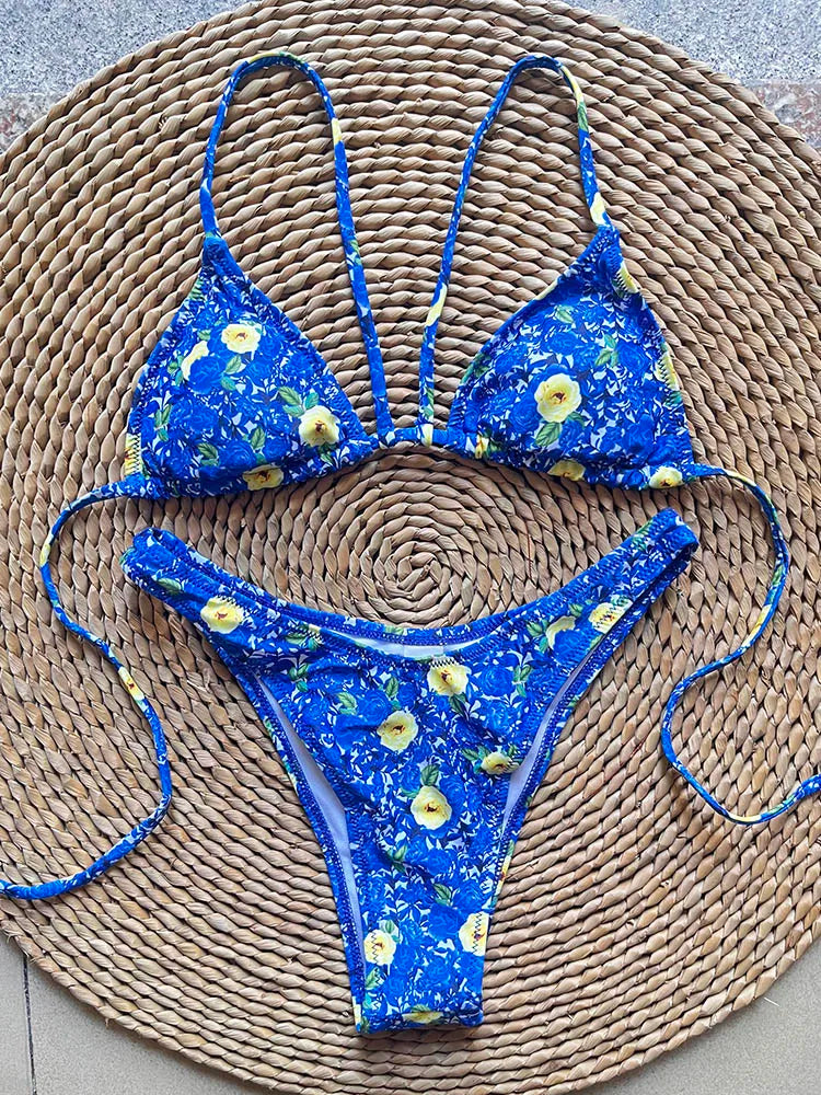 Women's Floral Brazilian Bikini - Effortless Beach Style & Comfort