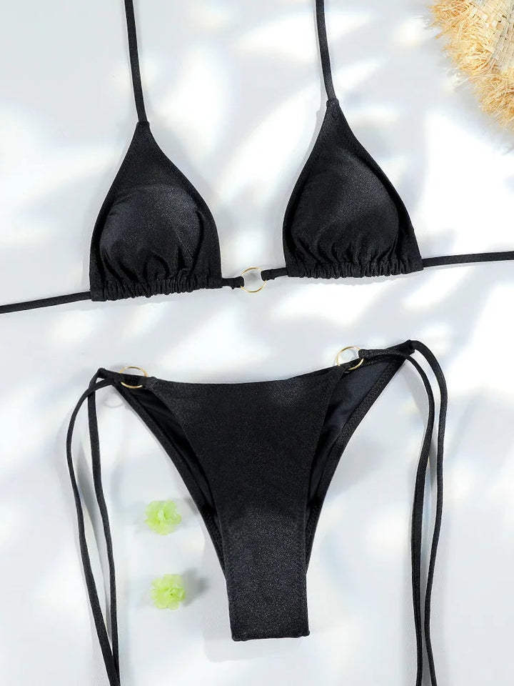 Women's Brazilian Bikini with Chain - Chic Summer Swimwear