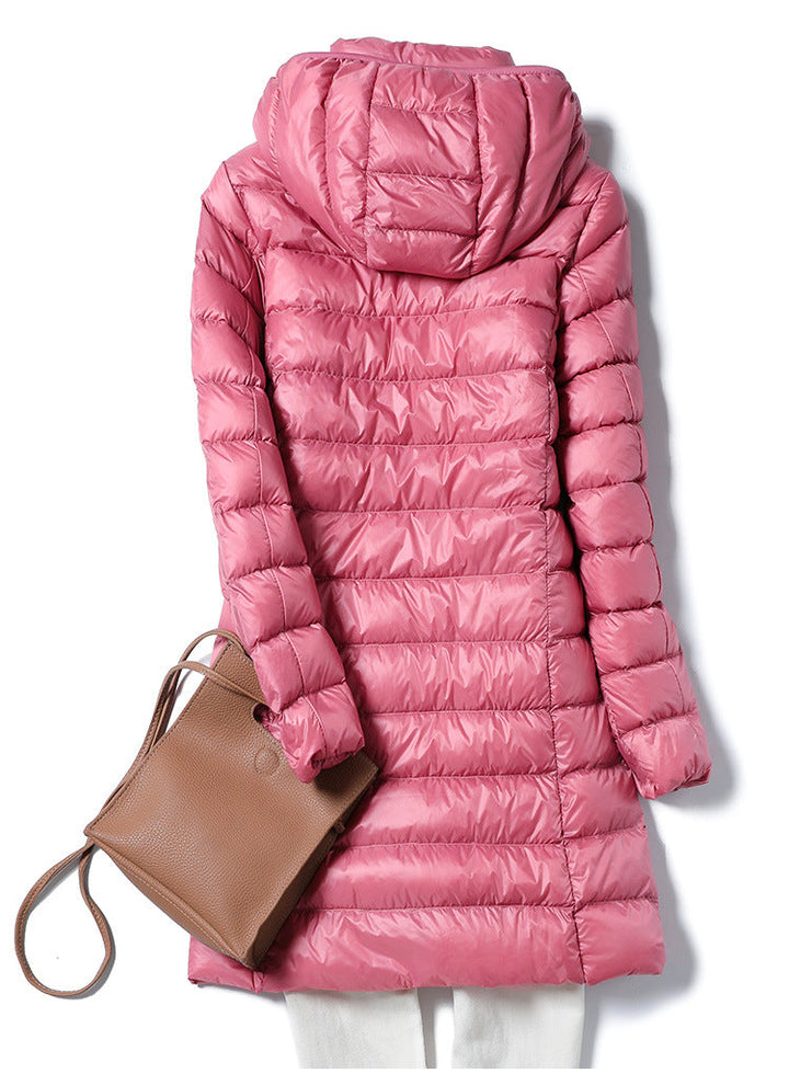 Women's Ultralight Long Puffer Jacket - Cozy Winter Essential