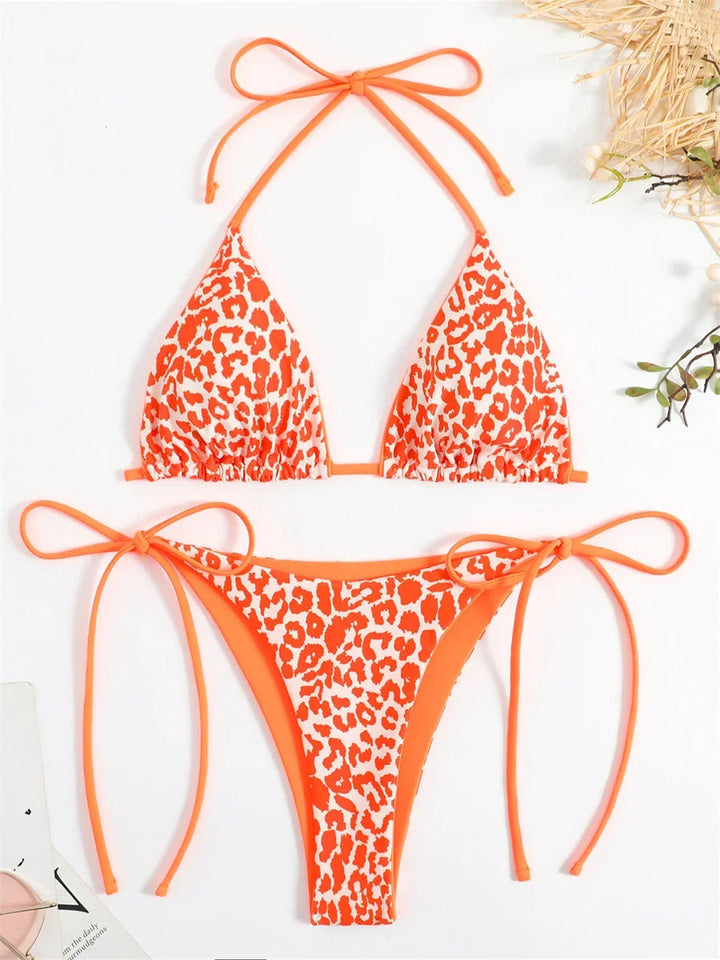 Women's Leopard Print Brazilian Bikini - Chic Poolside Style
