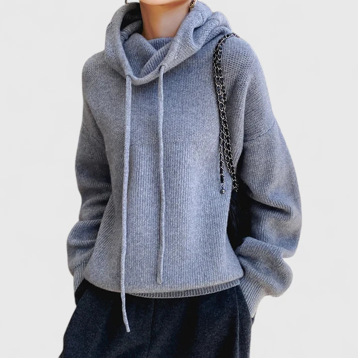 Women's Relaxed Cozy Hooded Sweater - Effortless Layering
