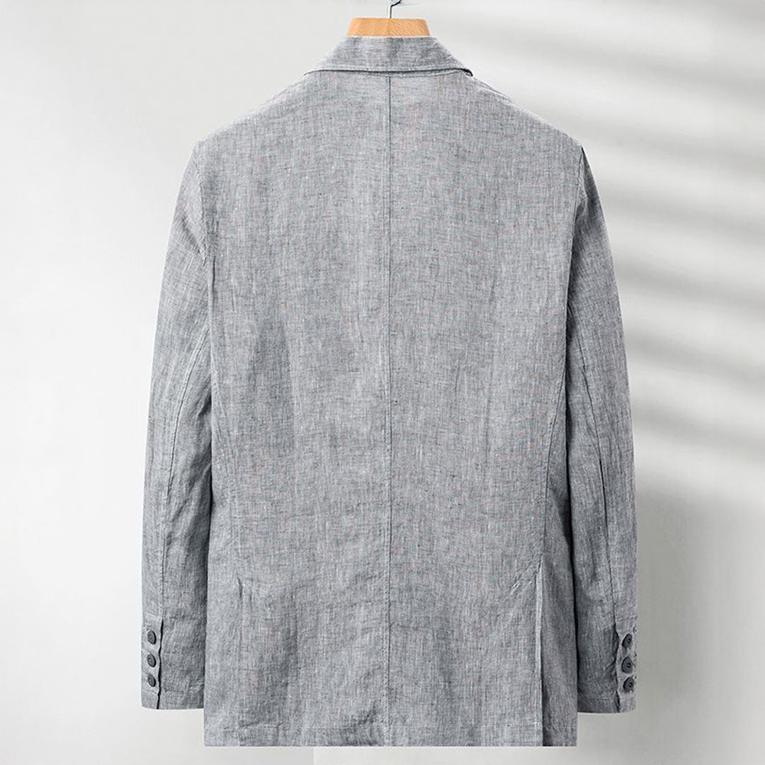 Men's Linen Blazer – Unstructured Two-Button Summer Sport Coat