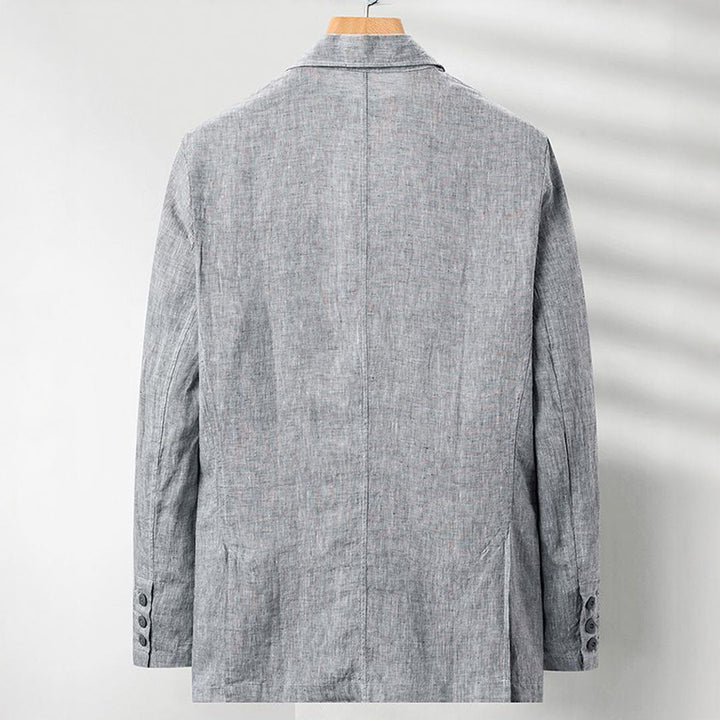 Men's Linen Blazer – Unstructured Two-Button Summer Sport Coat