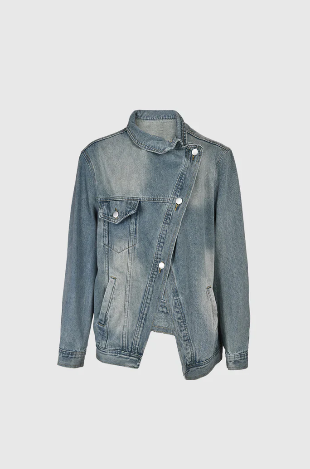 Women's Artistic Denim Jacket - Bold & Creative Style
