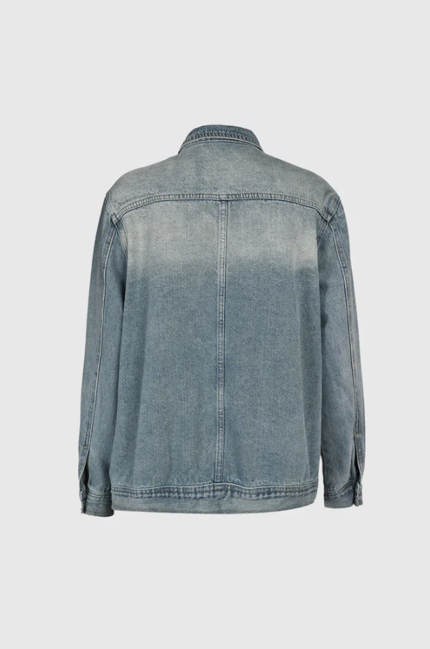 Women's Artistic Denim Jacket - Bold & Creative Style